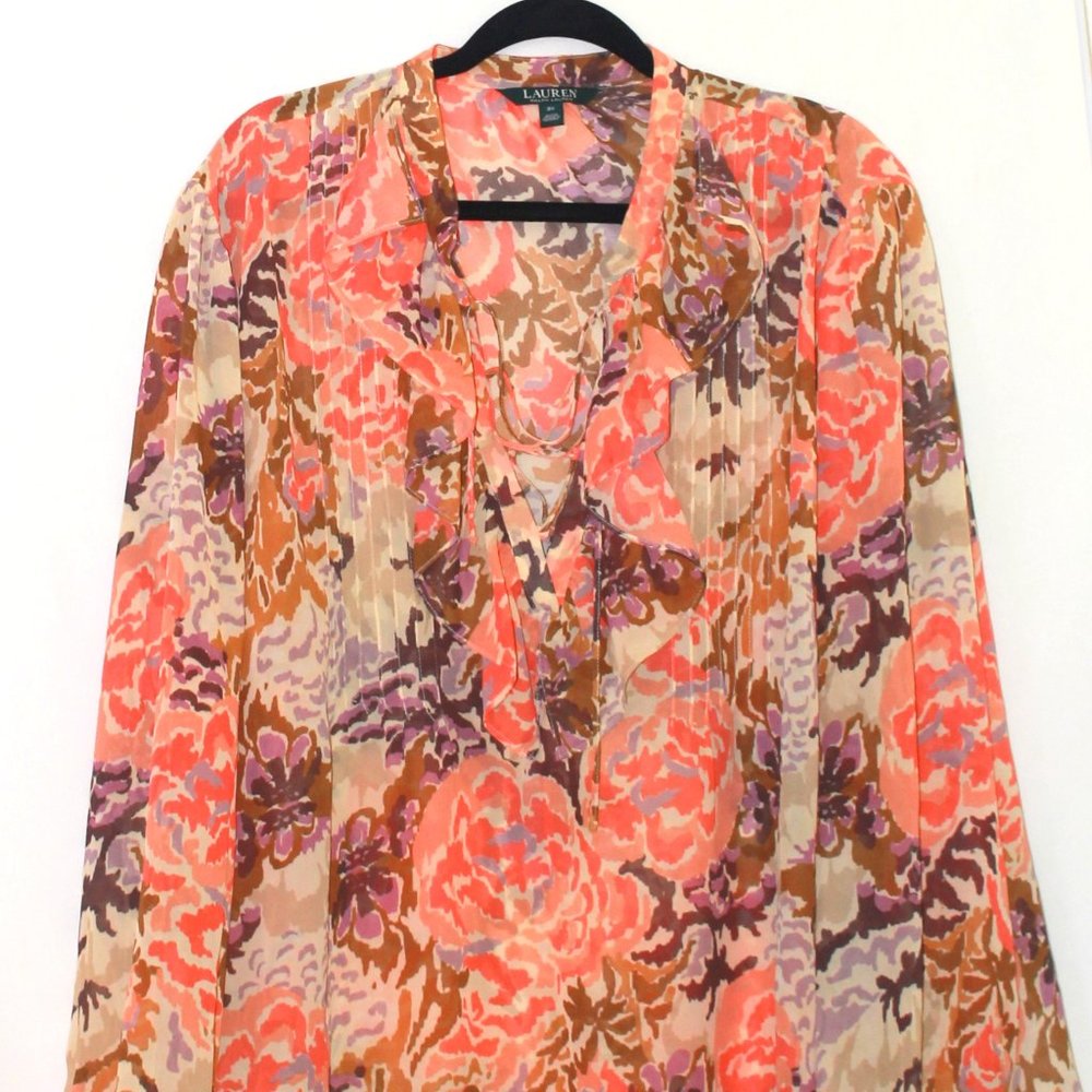 Lauren Ralph Lauren, 3X, Tunic-like Blouse